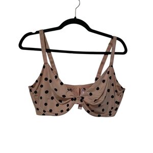Victoria's Secret Beige and Black Polka Dot Bra